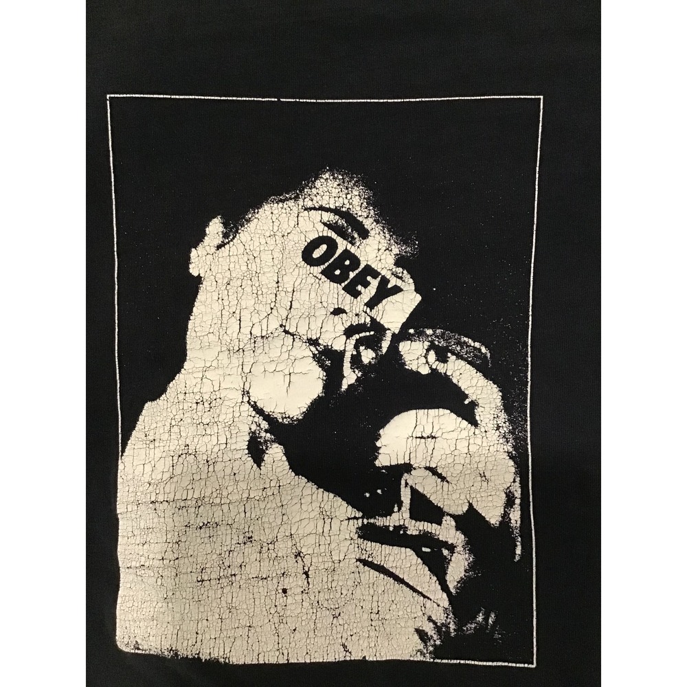 Obey Worldwide Mens XL Black Graphic T-Shirt Made in USA Streetwear Tee - Picture 2 of 4
